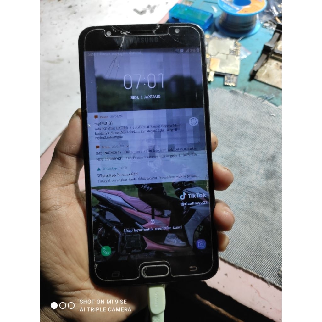Samsung J7 Prime G610 Mesin part Unit minus lcd