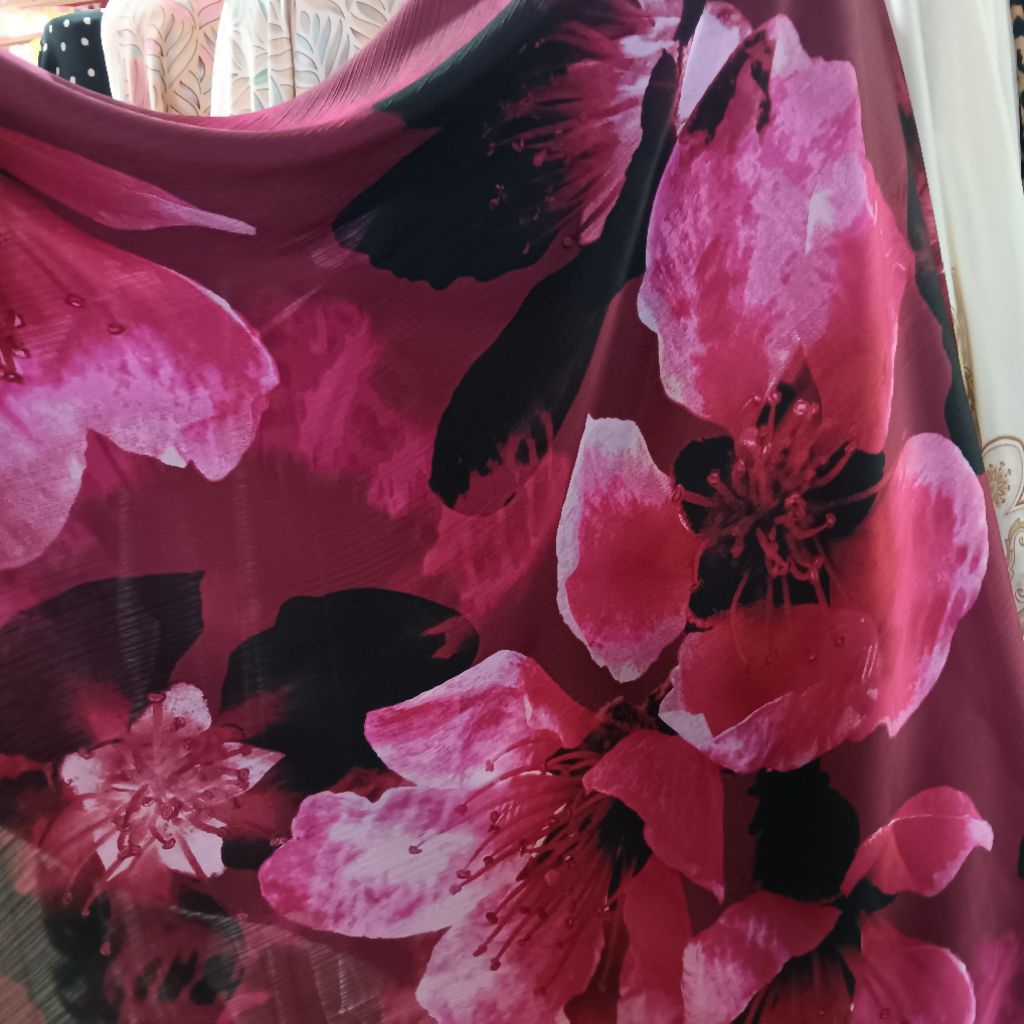 kain yoryu satin tidak terawang meteran eceran per setengah meter