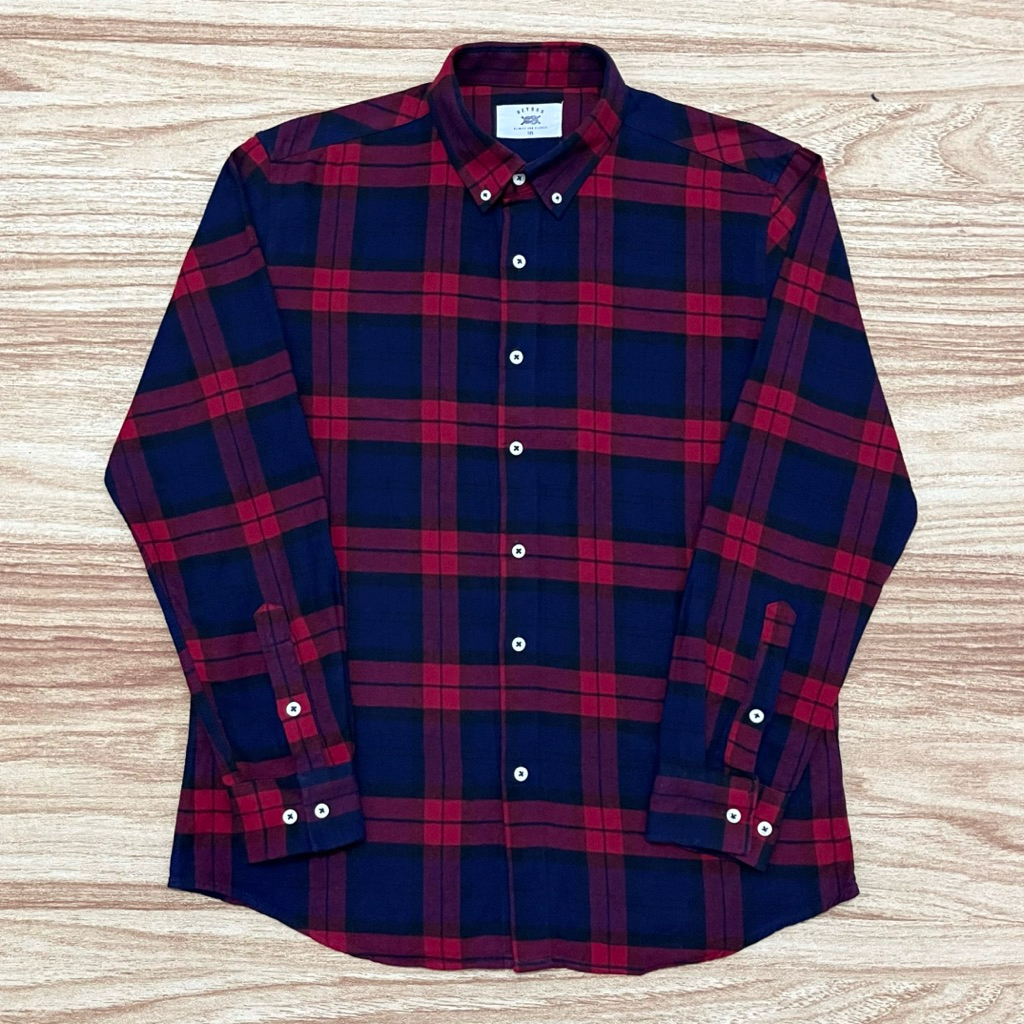 Kemeja Flannel J&MOLLS Heybro Red Navy (XL)