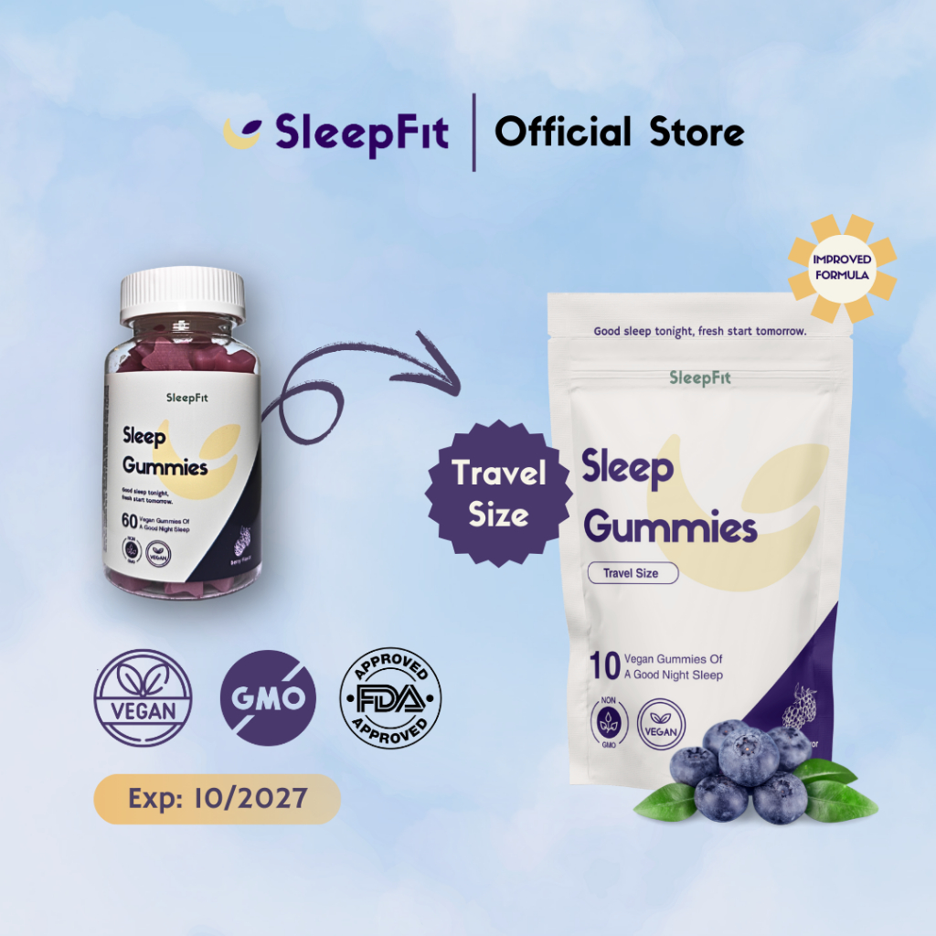 SleepFit Melatonin Sleep Gummies 5 Mg  - Travel Pack 10 Gummies
