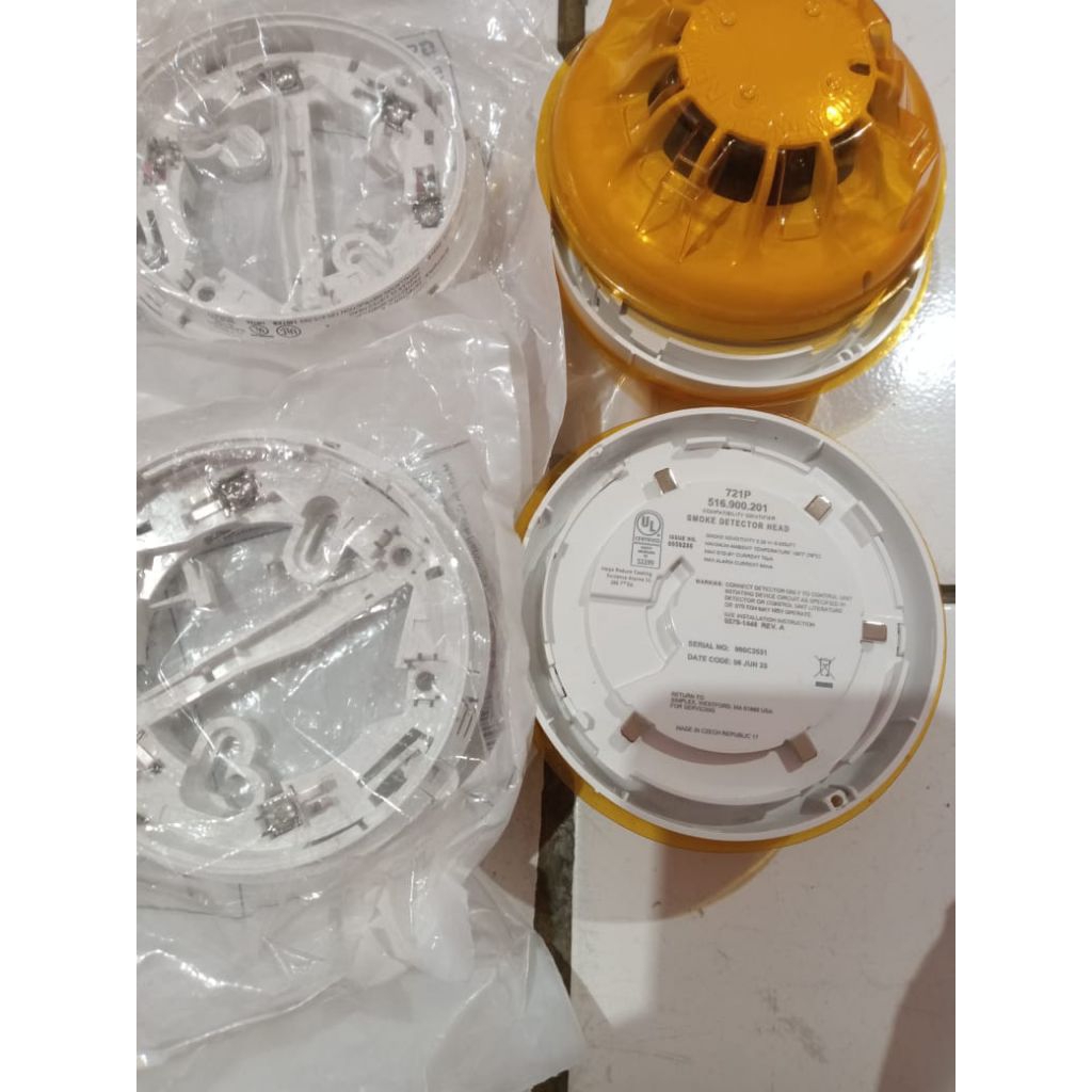 ROR FIXED HEAD DETECTOR TYCO 721P+BASE 721P SIMPLEX SMOKE