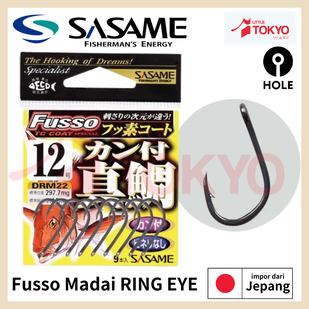Mata Kail Pancing Sasame Fusso Madai Ring Eye dengan Lubang Original Japan Kecil