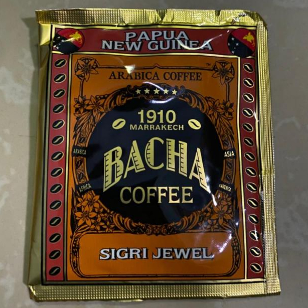 BACHA Coffee Arabica Coffee 12gr/pcs Sigri Jewel, Papua New Guinea Coffe Strong Bacha
