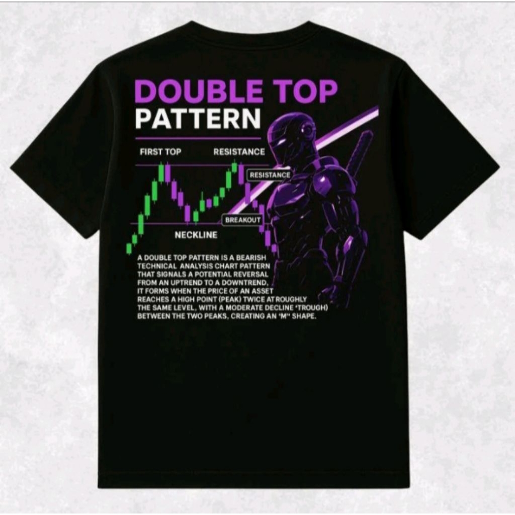 Kaos Trading Double Pat Pattern Kaos Distro Unisex