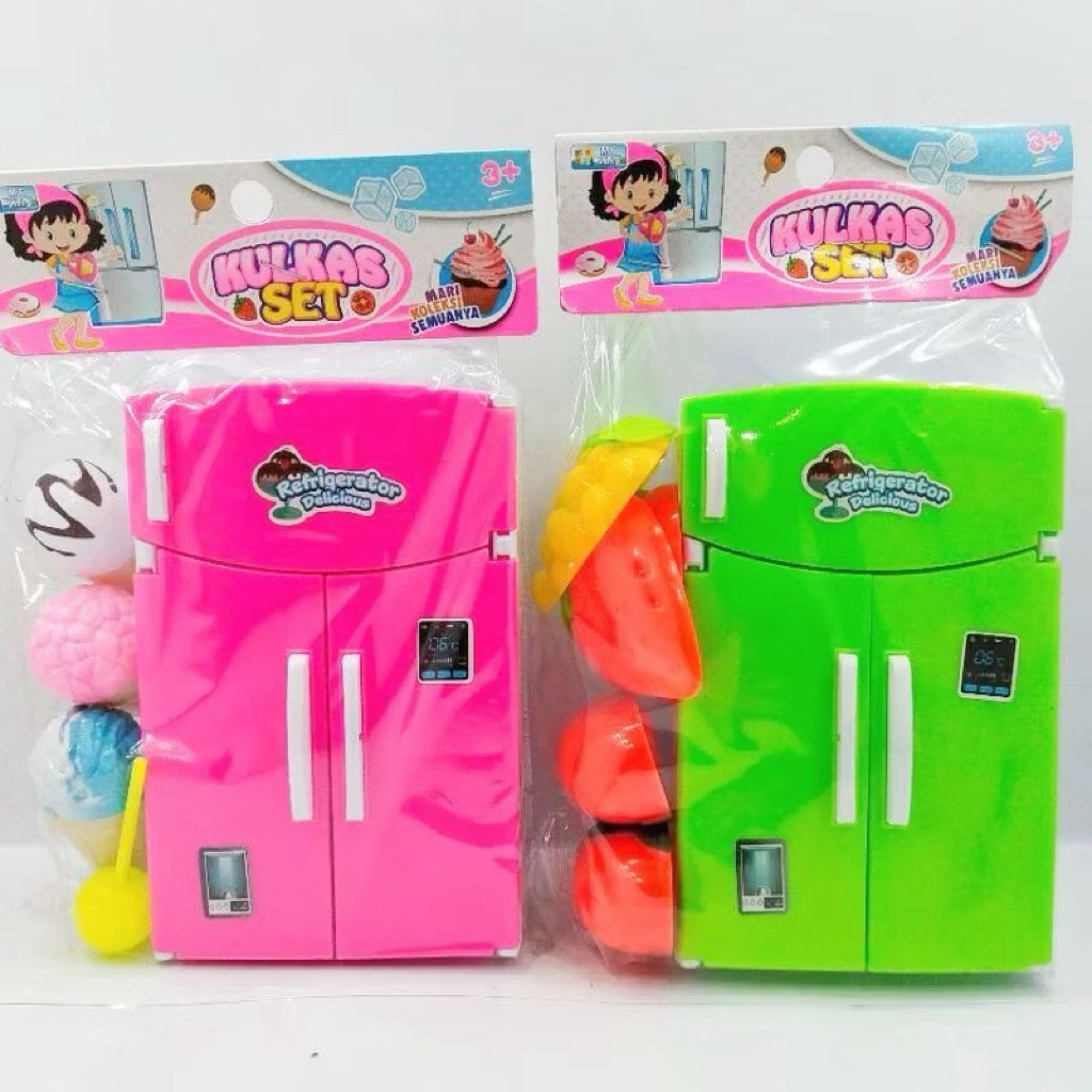 PROMO COD Mainan Edukasi Anak Kulkas Es Krim Ice Cream Permen / Mainan Kulkas Buah Dan Sayur / Maina