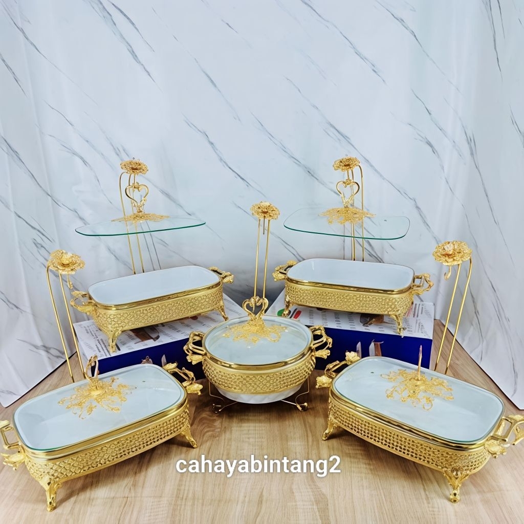 (Khusus Instant) Prasmanan Sultan Keramik Diamond Thiba-tiba Set 5pcs