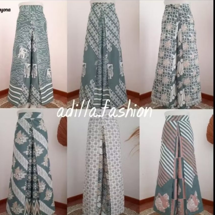 KULOT BATIK WANITA CELANA KULOT PANJANG ROK BATIK TUMPUK MODEL LAYER WANITA KANTOR/PESTA/ SANTAI /KE