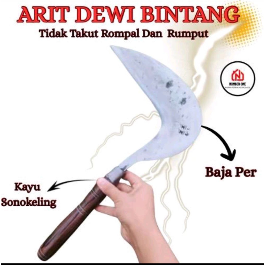 Sabit Rumput Multifungsi Super tajam -Baja Per Asli