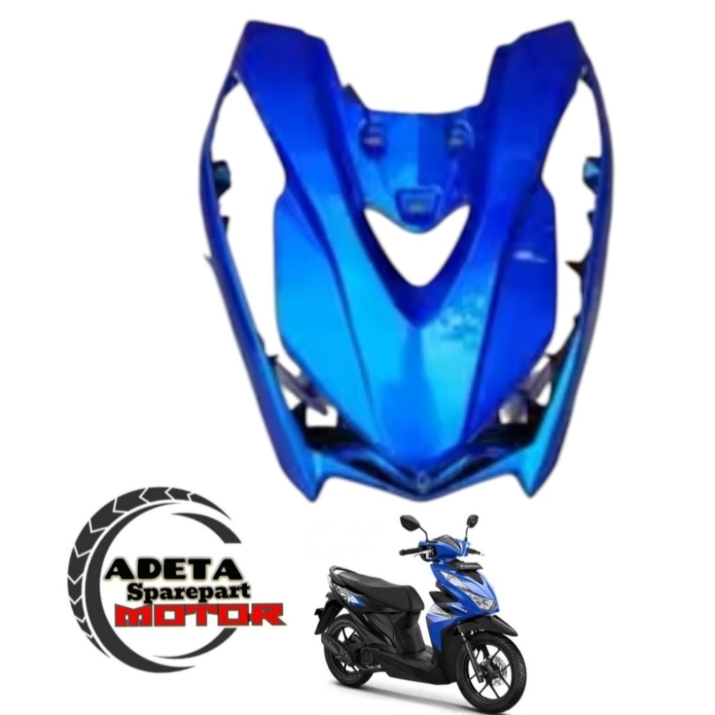 Tameng Depan Honda Beat LED Deluxe THN 2020_2023 Biru