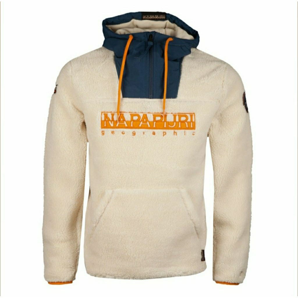 NAPAPIJRI TEIDE 4 HOODIE MEN'S SWEAT WHITECAP GREY JAKET HIKING TREKKING WINTER ORIGINAL