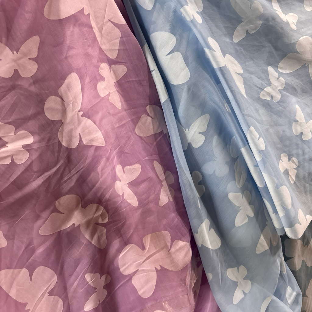 Kain Silky Embos premium  - Kain motif bunga timbul - kain motif retro - kain katun silky premium - 