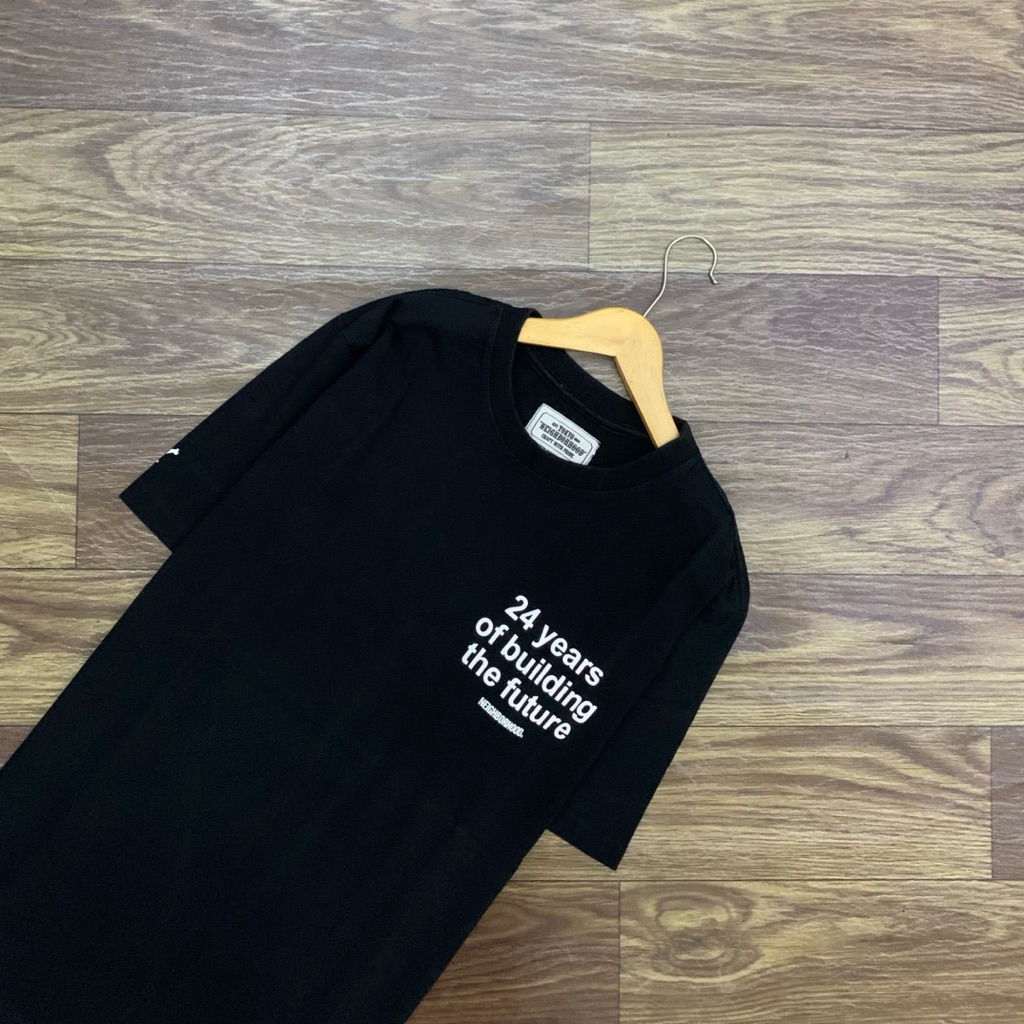 Kaos NEIGHBORHOOD Branded Black Tee TShirt