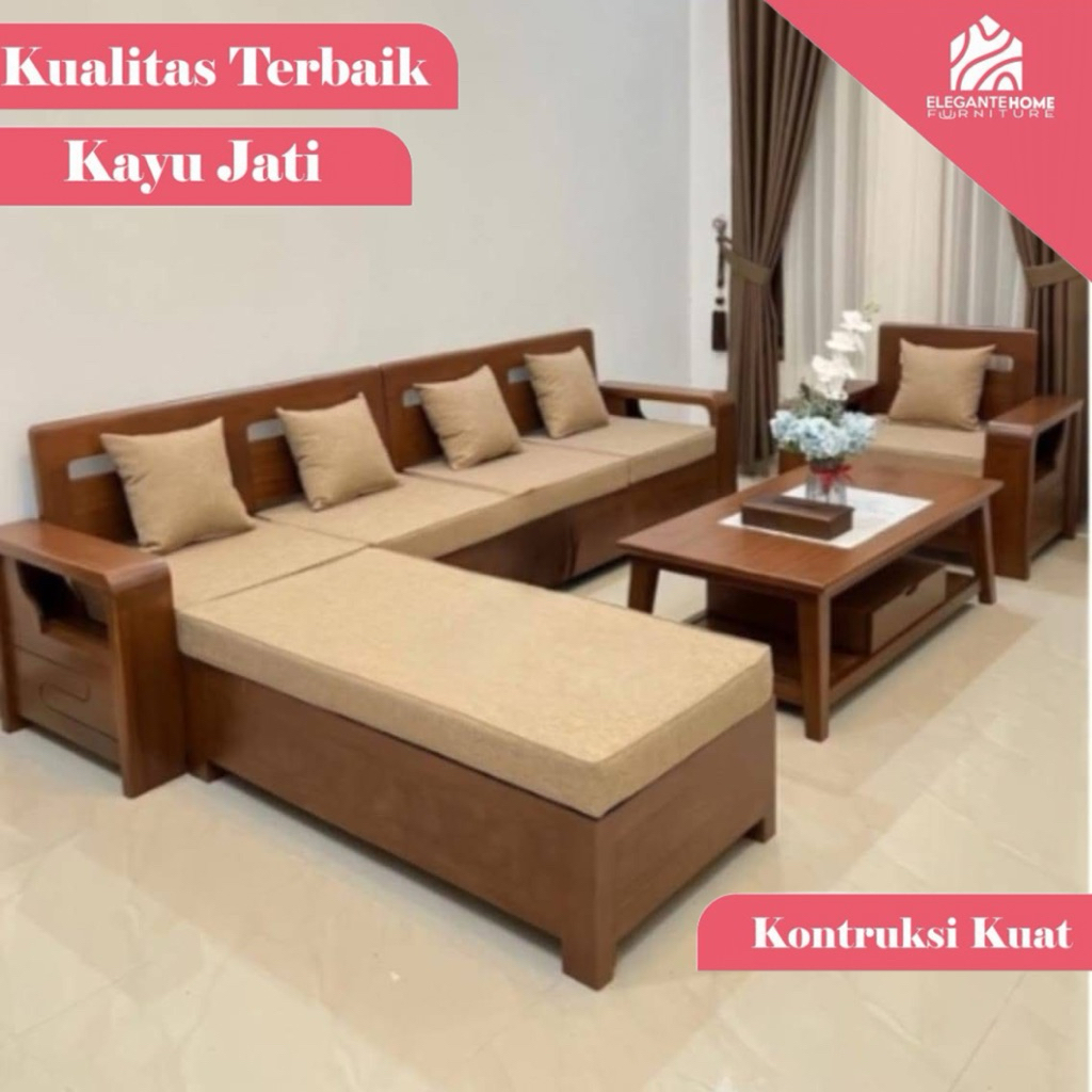 kursi ruang tamu sudut sadewa, kursi tamu sudut , kursi sofa