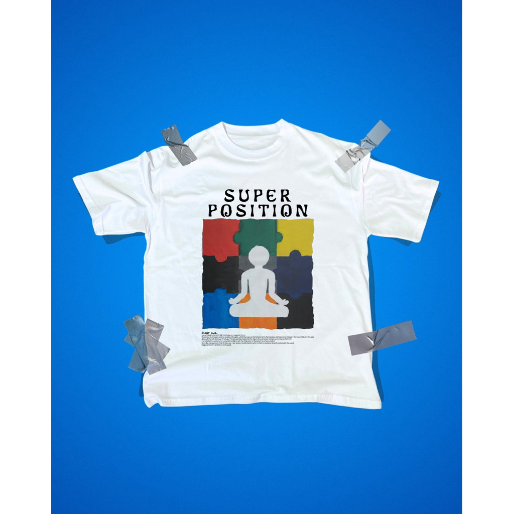 MODE IST KUNST COLLAB SUPER POSITION BY JIMMY A.M REGULAR FIT TEE BAJU KAOS ART PRIA WANITA COTTON C