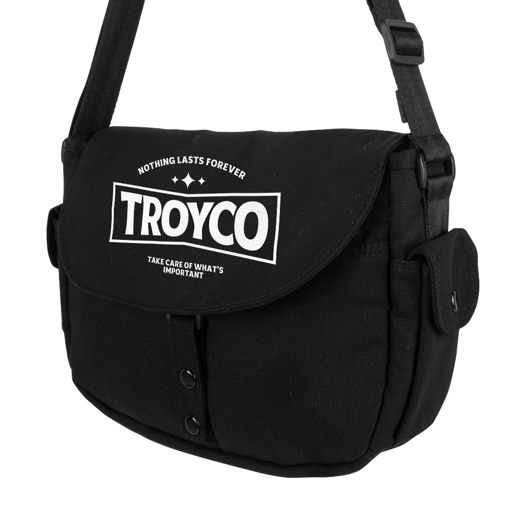 Troy Company Sling Bag Mini Messenger Bag Hold Tight - Tas Selempang Hitam SBD 3386