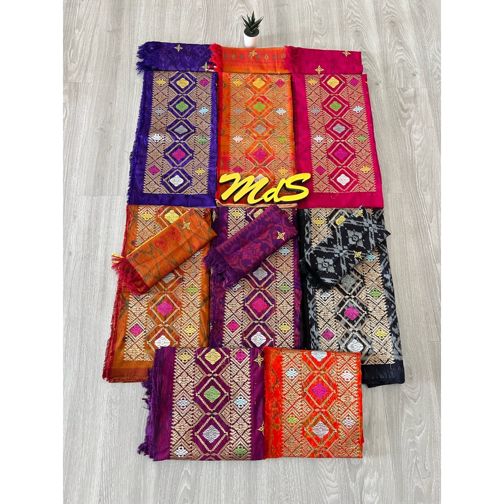 MdS Kamen Endek Semi Mastuli Tumpal Bordir Set Selendang