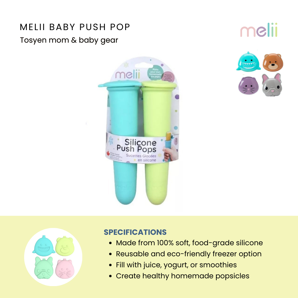 Melii Baby Push Pop - Cetakan Es Krim Karakter - Cetakan Es Krim Bentuk Hewan - Cetakan Es Krim Sili