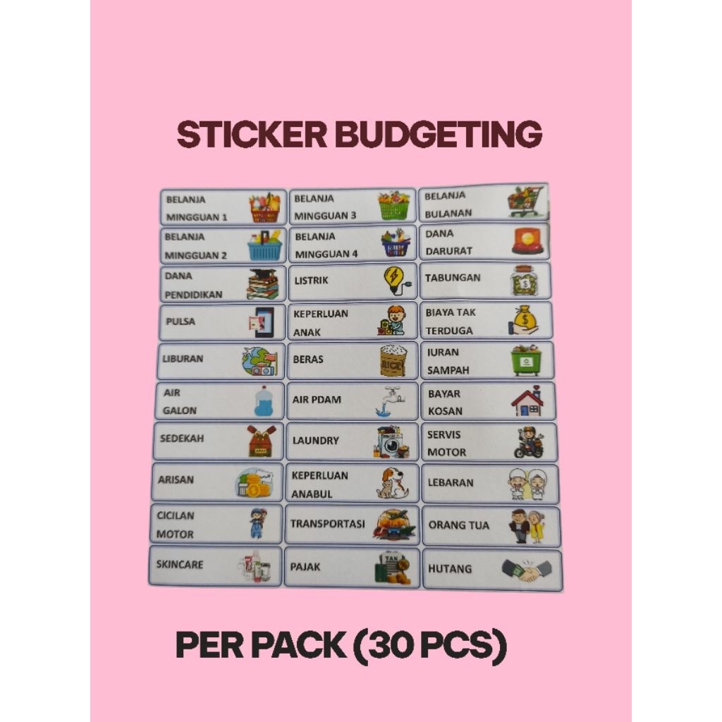STICKER BUDGETING