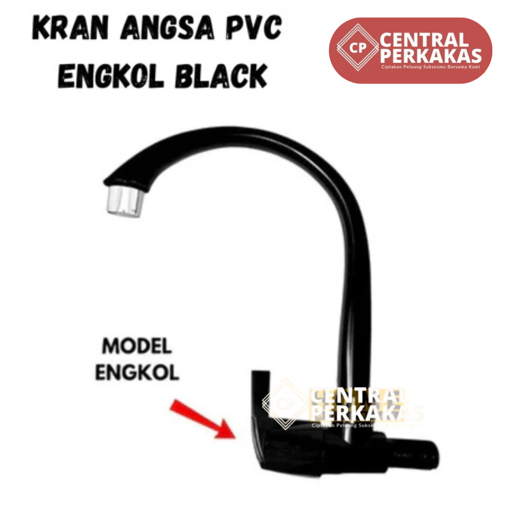 KRAN ANGSA PVC BALING ENGKOL 1/2 INCH CAB - Kran Angsa Mahkota PVC / Kran Air Cuci Piring Plastik Mo
