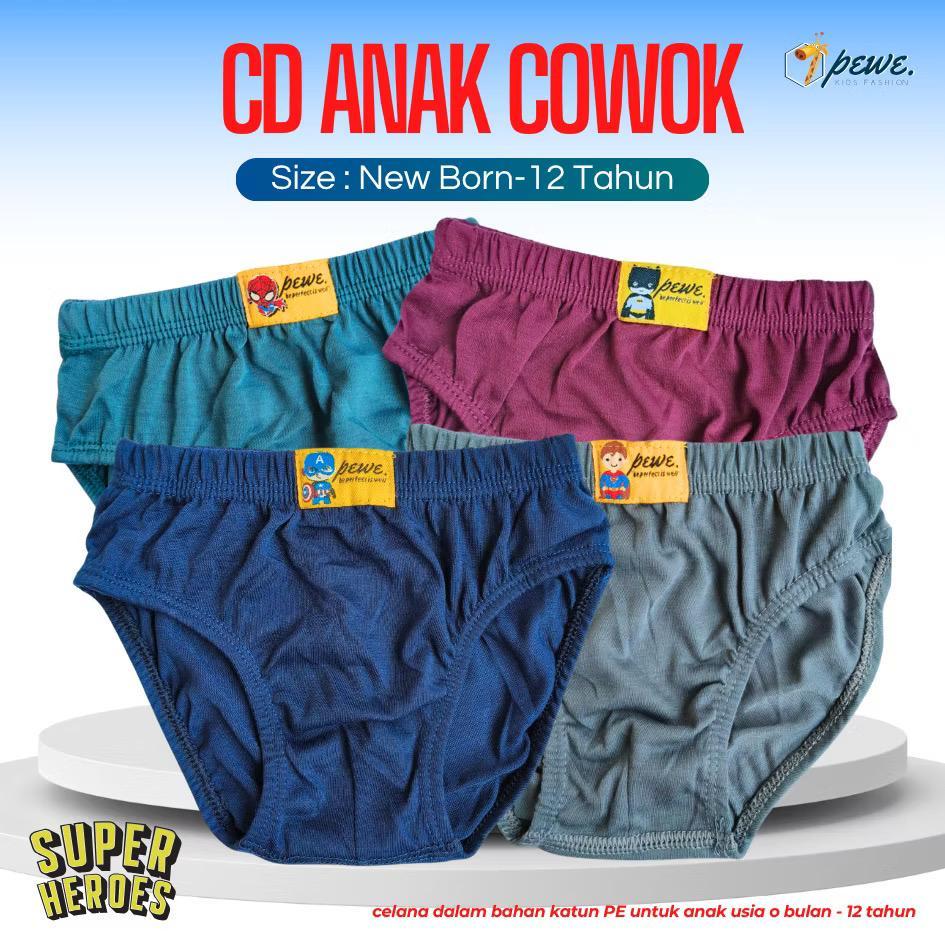 1 Pcs Sempak Anak Laki laki Polos Mobil  - Celana Dalam Anak Laki Sempak Anak Cowok Model Polos-Cela