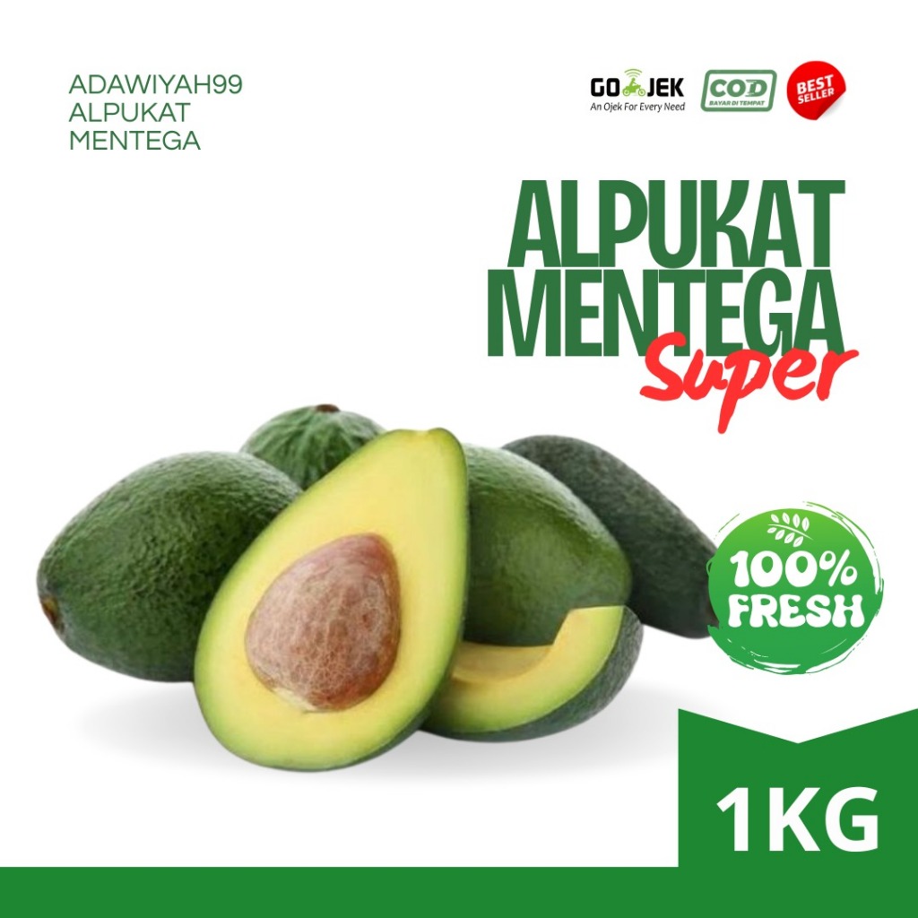 [SUDAH MATANG] Alpukat Mentega Super 1Kg Buah Alpuket Buah Alpukat Premium
