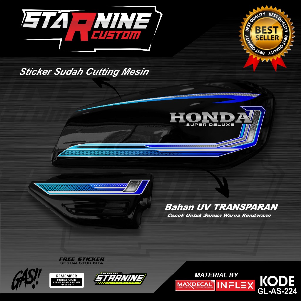 stiker GL100 / Striping GL125 / stiker GL kode GL-AS-224
