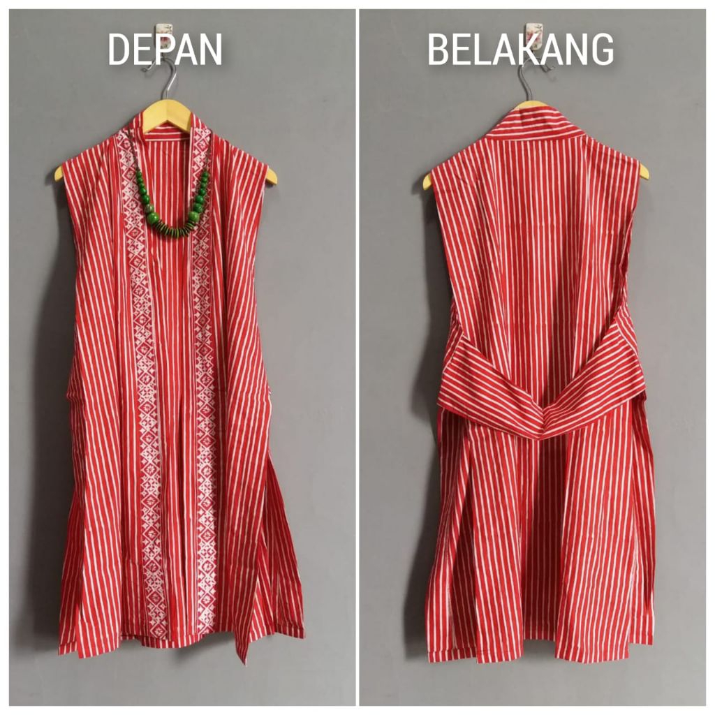 VEST BATIK PANJANG BOLAK BALIK