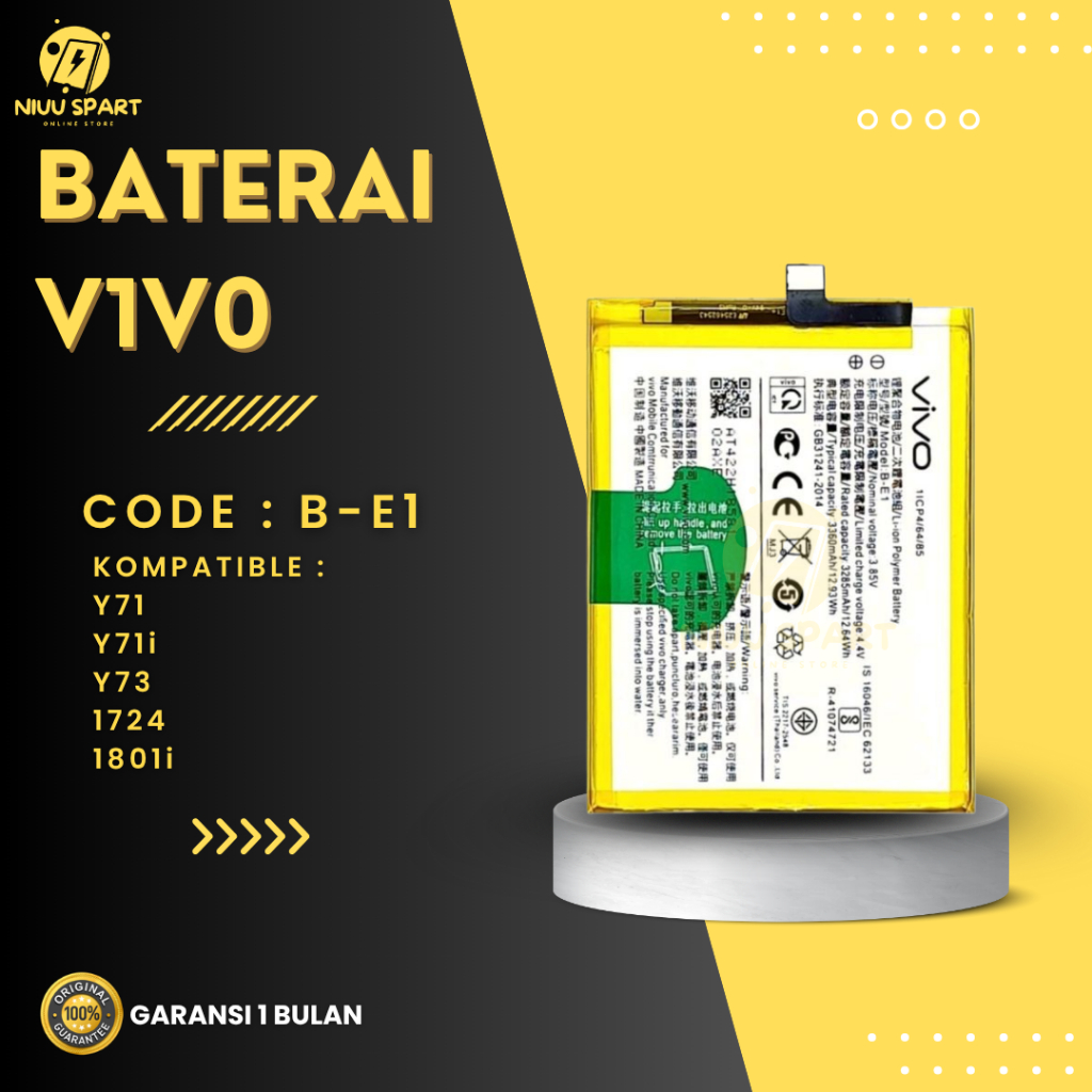 BATERAI BATTERY B-E1 VIVO Y71 DOUBLE [IC POWER] ORIGINAL