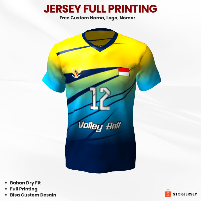 Kaos Jersey Volly 285 - Jersey Voli Custom Full Printing