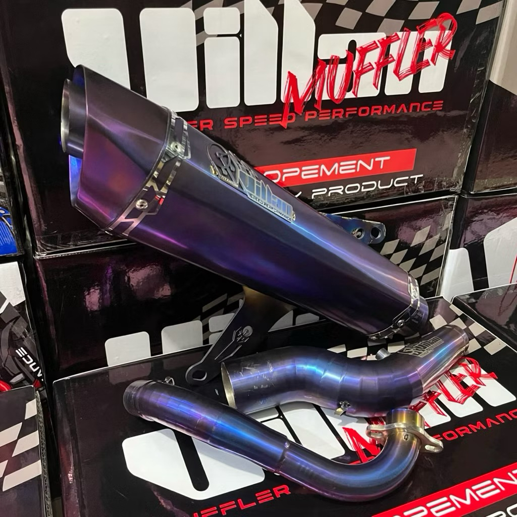 KNALPOT VILLAN GR1 FULL TITANIUM HEADER MODEL COBRA FULLSYSTEM YAMAHA xmax