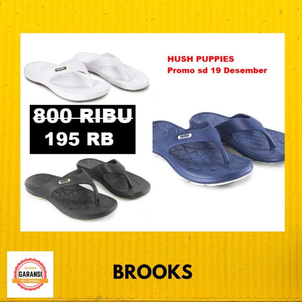 Sandal Hush Puppies pria seri BROOKS sale original 100%