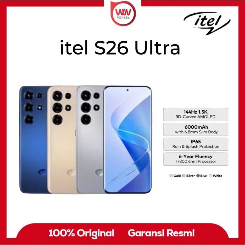 Hp Itel S26 Ultra Ram 8GB Internal 128GB Garansi Resmi