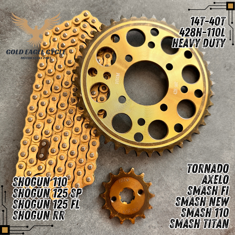 GEAR SET GIR PAKET SMASH NEW SHOGUN 110 125 SHOGUN RR SMASH TITAN SMASH FI AXELO TORNADO ARASHI 40T