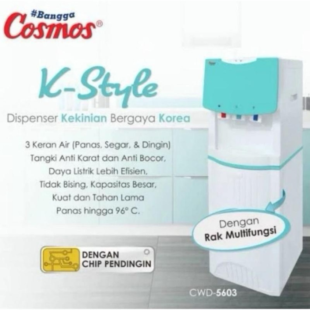 DISPENSER COSMOS CWD 5603 - DISPENSER COSMOS 3 KRAN - COSMOS DISPENSER HOT NORMAL COOL - DISPENSER M