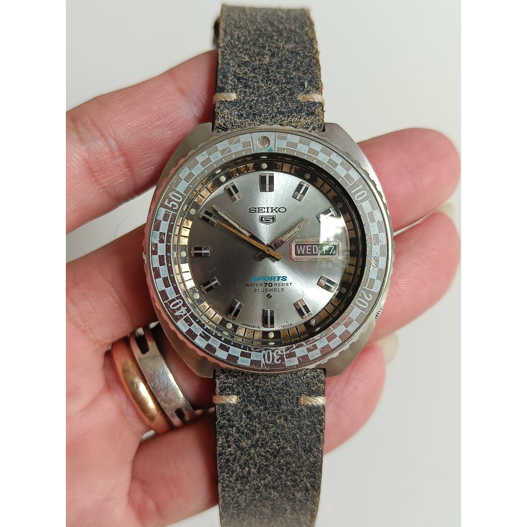Seiko vintage 6119-7173 21j Rally Diver Automatic original bekas bagus normal semua siap pakai