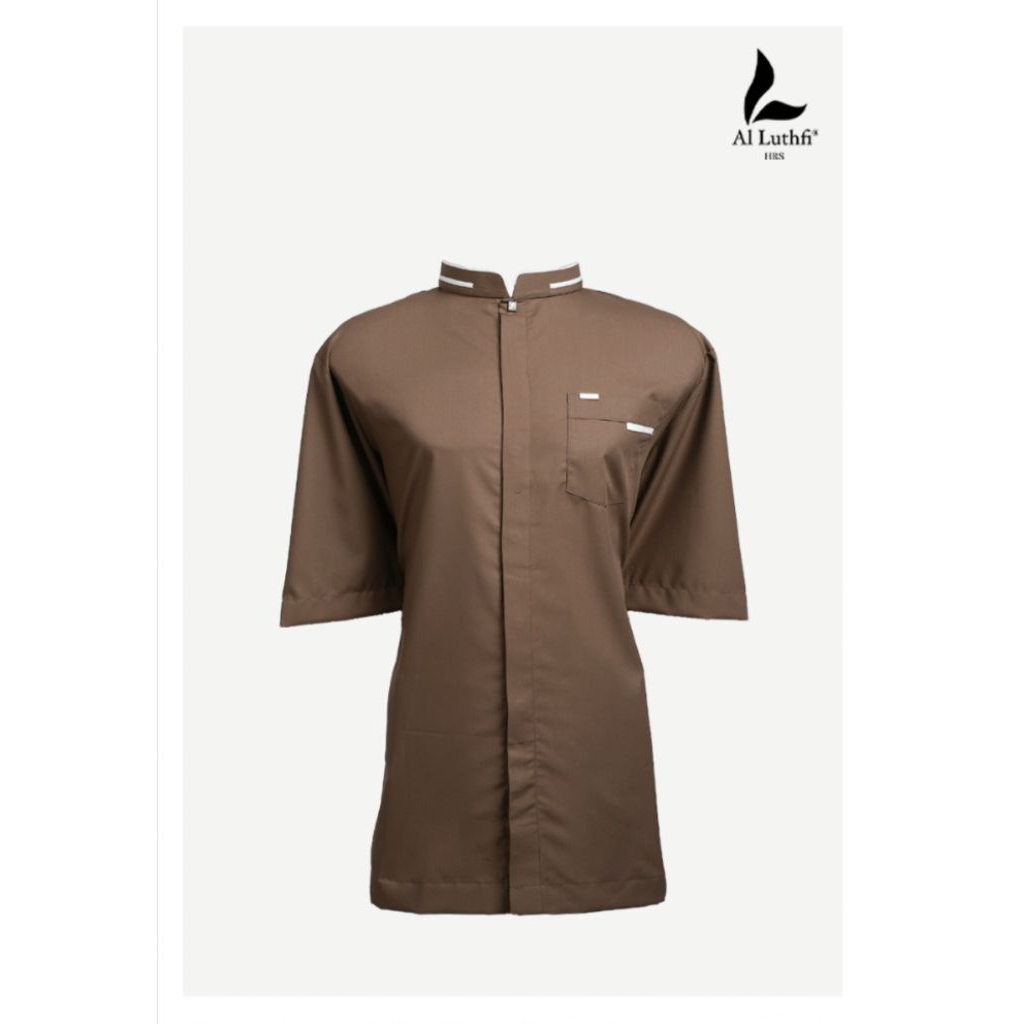 Baju Koko Al-Luthfi Jumbo Warna Lengan Pendek / Baju Kemeja Koko Al-Luthfi Big Size Dewasa Muslim / 