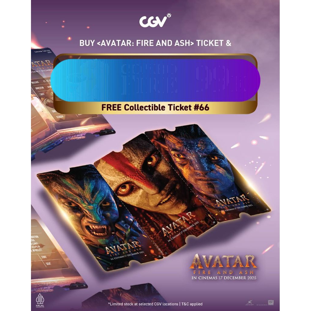Collectible Ticket CGV #66 Avatar Fire And Ash
