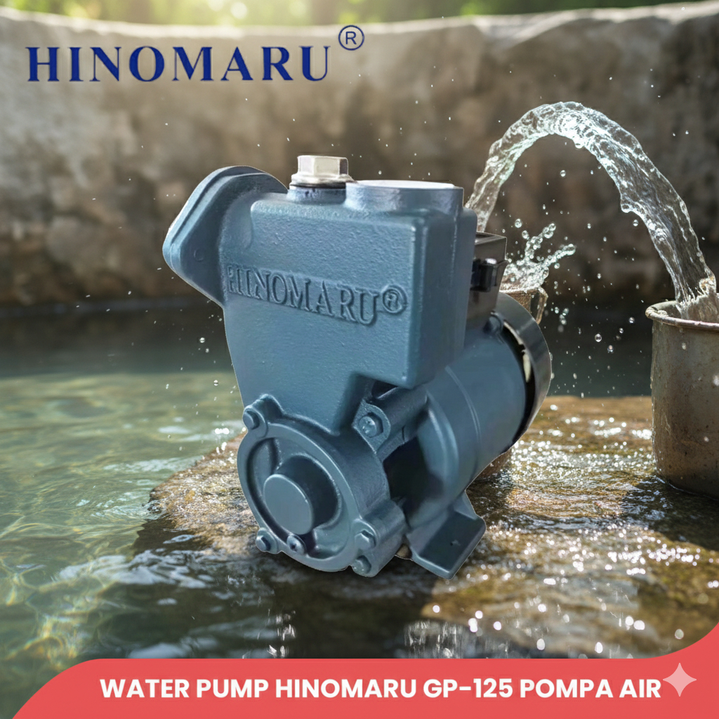 Pompa Air Listrik Hinomaru GP 125 - Sedotan Kuat & Semburan Kencang untuk Rumah