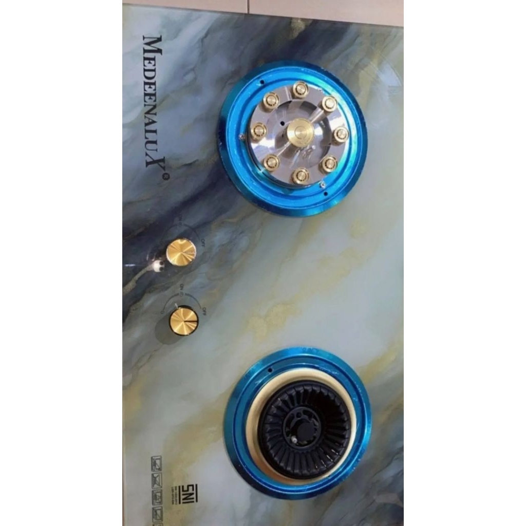 Kompor Tanam KACA Gas 2 Tungku Madeenalux