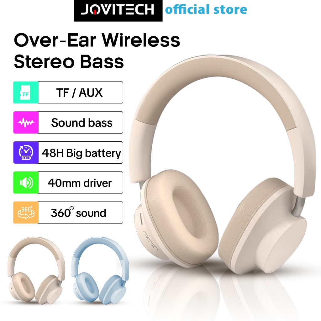 Jovitech Headphone Bluetooth Wireless Headset Earphone 5.3 - H02