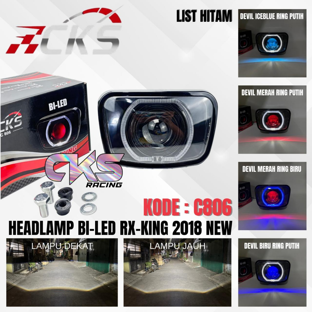 Lampu Biled Model Oval Rx King Biled CKS Original C 806 Lampu Headlamp Depan RX KING Set Batok Oval