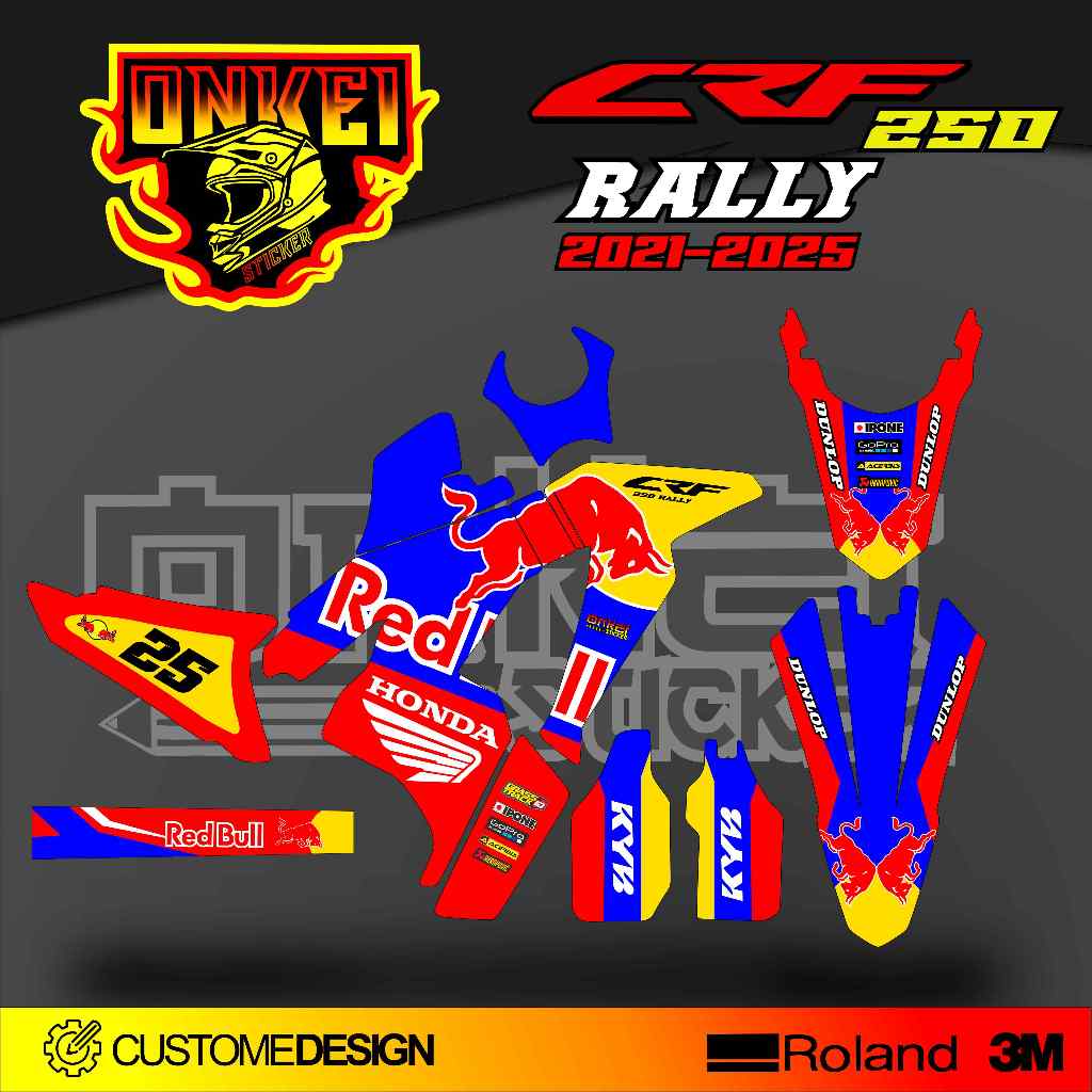 DECAL STICKER CRF 250 RALLY 2021-2025 CR4