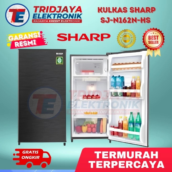 Kulkas Sharp 1 Pintu 133 Liter SJ-N162N-HS Desain Elegan dan Hemat Energi