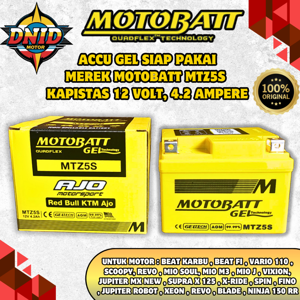 Aki Motor Yamaha MIO J Mio GEAR Mio M3 Mio GT Mio Soul Mio Z Mio S Mio Aerox 125 Xeon Karbu Xeon RC 