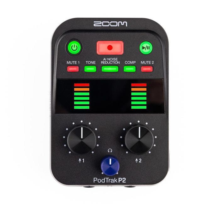 Zoom PodTrak P2 USB Mic Recorder Podcast Recorder