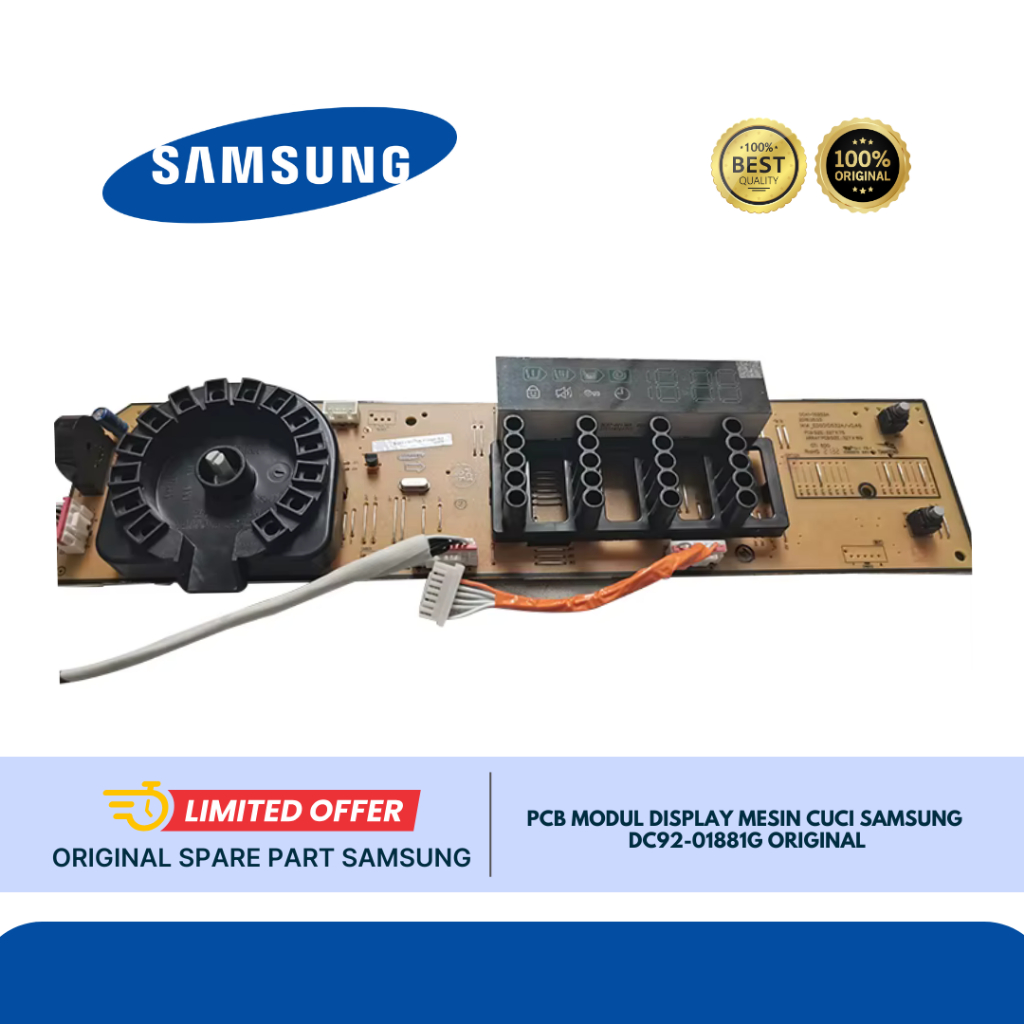 PCB MODUL DISPLAY MESIN CUCI SAMSUNG DC92-01881G WW75K5210YW ORIGINAL