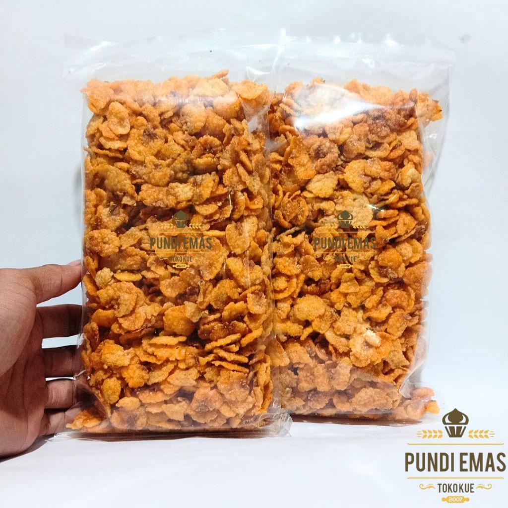 Jagung Geprek 250Gr Keripik Jagung Rasa Pedas Manis Emping Jagung Kiloan Emping Jagung Pedas Manis