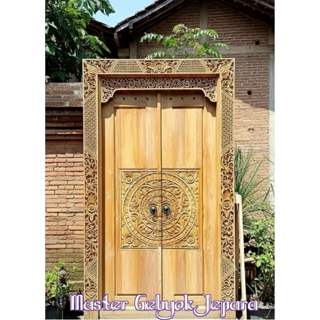 pintu ukir kayu jati 120x220 pintu minimalis