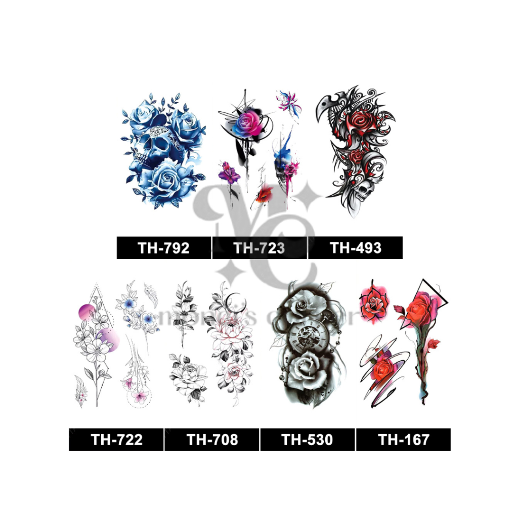 MONCI'S STICKER TATTOO TEMPORER - KODE TH SERIES | SHOUDLER STIKER TATO TEMPORER | TATTO STIKER TIDA