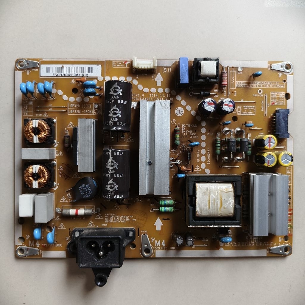 PSU Power Supply TV LCD LED TV LG 32 Inch tipe 32LB550A cabutan Normal siap rakit normal tested oke